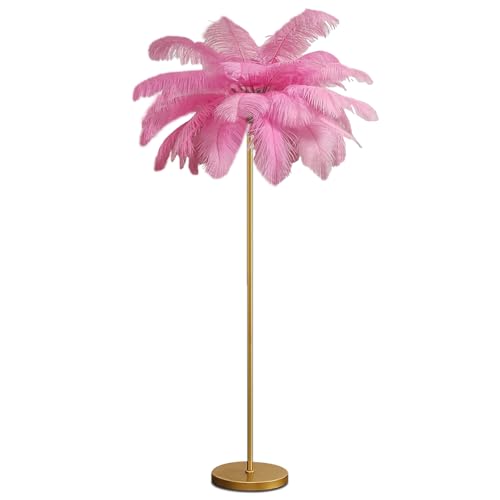 Lampadaire en plumes d'autruche romantique pour créer un coin lecture cosy