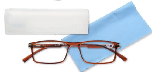 Image of Kishor Opticals| CARE Reading Frames with Hard Case | Reading Glasses for Men and Women |+1 +1.25 +1.50 +1.75 +2 +2.25 +2.50 +2.75 +3 +3.50 Reading Power Number Glass