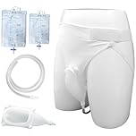 Lefeke Wearable Men's Urinal, Portable Urinals for Men, Reusable Male Urine Bag, External Catheter for Men, Elderly Urinal with Urine Catheter Bags(2000ML*1+1000ML*1) for Bedridden Patients