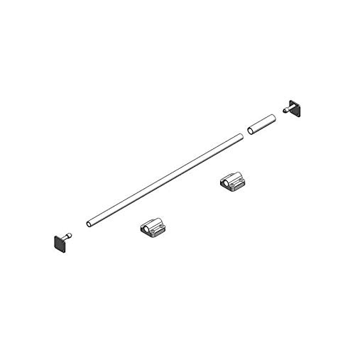 Axe de pivotement recoupable - pour rallonge de table - Métal - Zinc noir
