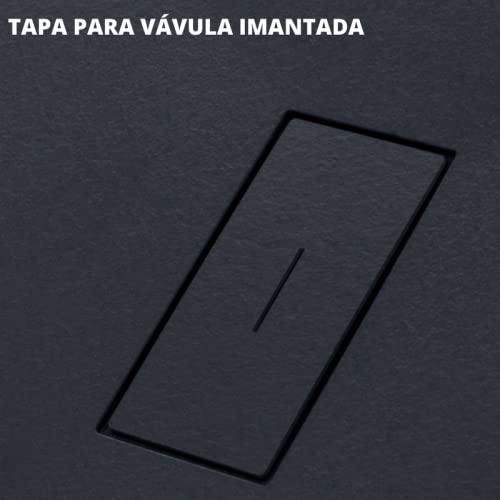 Plato de ducha resina diseño exclusivo GRIS MARFIL Extraplano, incluye válvula con tapa imantada, todas las medidas disponibles. 5 Años de garantía. Textura pizarra antideslizante C-3.Capa de GEL COAT