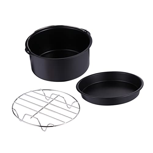 Alipis 9 Peças Conjunto De 3 Peças Para Assar Kit Grelha Rack De Resfriamento Redondo Suporte Para T