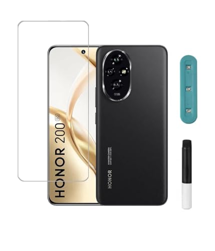 Image of QsmQam Advanced UV Tempered Glass Compatible with Honor 200 5G with Anti-Explosion 9H Hardness Edge-to-Edge Coverage Screen Guard