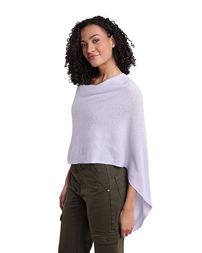 Cashmere -100% Cashmere Draped Dress Topper Poncho (Dove)2