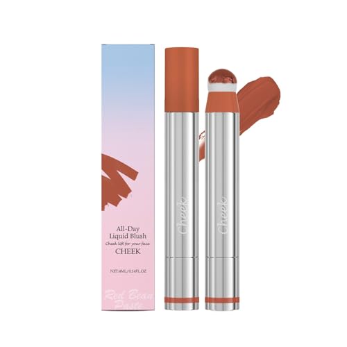 Rubor líquido para mejillas de larga duración, color mezclable, rubor líquido para todo el día, duradero, construible, impermeable, para maquillaje de mujer, 4 ml (C, talla única)