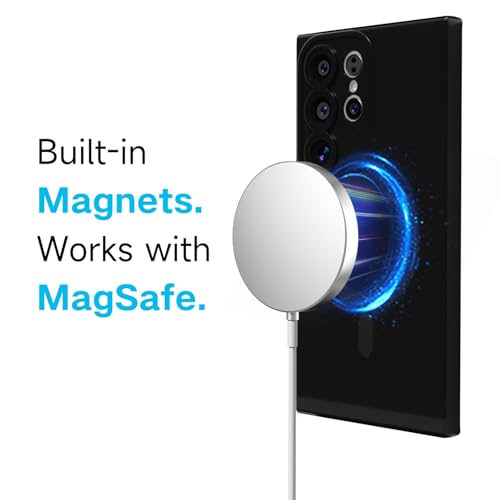 Svanove for Samsung Galaxy S24 Ultra Phone Case Silicone Magnetic, Compatible with Magsafe Case Cute for Women, Girly Glossy Jelly Rubber Thin Slim Hard Plastic Mag Safe & Camera Cover, Black by Svanove - Used condition - Image 3