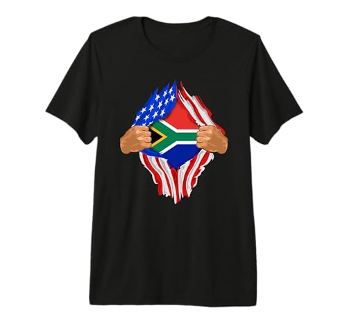 South African Blood Inside Me Shirt | South Africa Flag Gift Premium Tri-blend T-Shirt