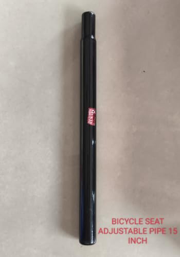 Image of Super Bicycle Seat Post Adjustable Pipe, 15 inch, Black