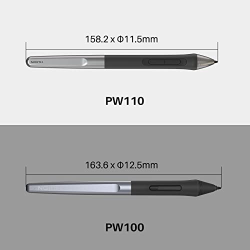 Image of 2023 HUION Battery-Free Stylus PW110 for HUION Inspiroy 2 S /M /L, Kamvas 12 /13 /16, Kamvas 22 /24 Series, Kamvas Pro 13 (2.5K) / Pro 16 (2.5K), Kamvas Pro 16 (4K) Series, Kamvas Pro 24 (4K)-Black
