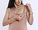 Motherhood Maternity Women's Clip Down Nursing Tank Top Cami with Adjustable Straps and Built-in Shelf Bra for Breastfeeding, Brush, Medium