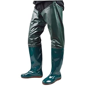 Vissen Hip Waders Antislip Waterdichte PVC Wading Broek met gesplaarzen Ademend Hip Laarzen Groen Maat 45 1 Paar, Vissen Heup Waders voor Outdoor