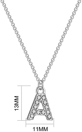 Philip Jones Pave Initial Necklace Letter A Created with Zircondia® Crystals