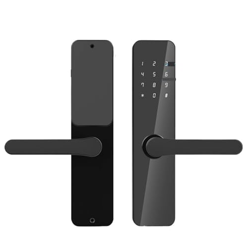 Serrure Connectée, Serrure de porte intelligente, contrôle par application, serrure de porte numérique avec poignée, serrure à clavier, serrure de porte électronique for maison, hôtel, location(Latch)