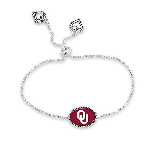 From the Heart Oklahoma Sooners Kennedy Bracelet Adjustable Slider Bead Jewelry Gift Licensed OU