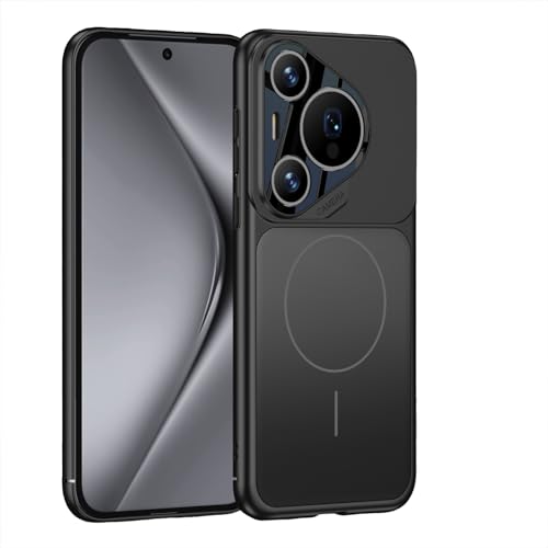 Étui magnétique Huawei Pura 70 Pro noir idéal pour recharger son téléphone en voiture