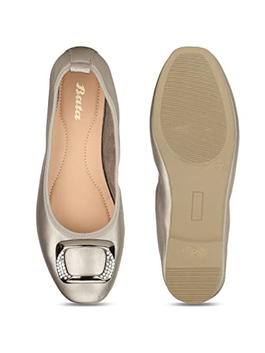 Image of Bata Women Yemaria Ballet Flat Ballerina, Grey, (5502044)