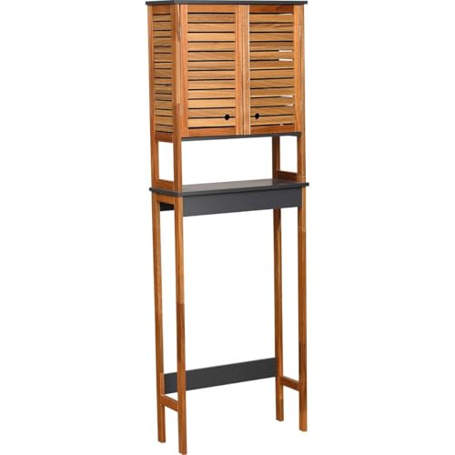 Tendance - Wc-oberschrank akazie mdf 2 türen und regal - element