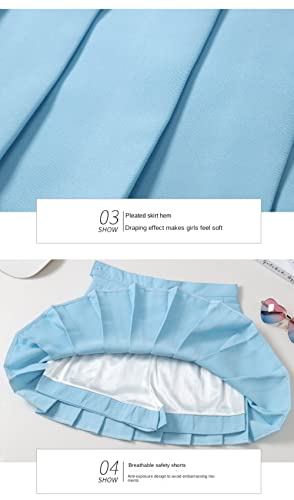 Womens Short Skirts - Casual Skirt Women's High Waist Summer Clothes Vintage A Line Mini School Pleated Short Skir2