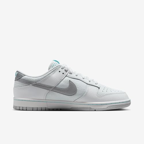 Nike Dunk Low Retro SE Men's Shoes (HQ3619-121, Summit White/Glacier Ice/Vast Grey/Metallic Silver) Size 8.53
