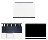 Decalrus - Protective Decal for The Alienware 16X Aurora 16 LAC16251 (16' Screen) Laptop White Carbon Fiber Vinyl Cover wrap CFalienwareAurora16xWhite