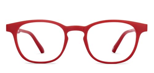 Image of HUSTLR Lenskart | Zero Power Bluecut & Antiglare Computer Eyeglasses | Full Rim Square Shape | As Seen On Shark Tank | For Men & Women | Large | LB E14058-XW