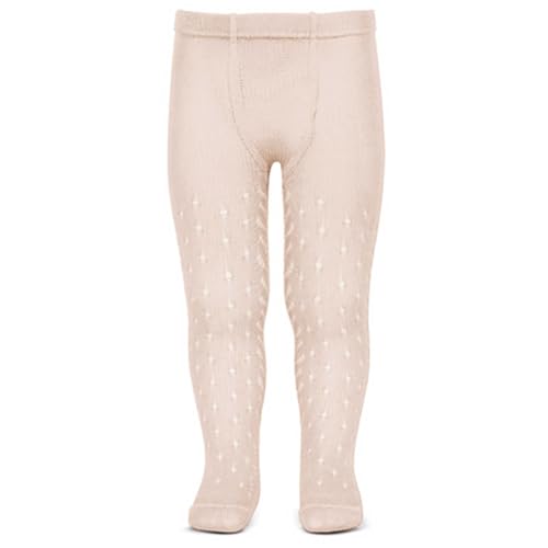 Condor 4127-2565/1-LINO-2 - Leotardo Calado Perle bebé-niños Color: Lino Talla: 2