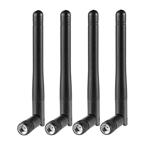 (4-Pack) External WiFi Antenna RP-SMA WiFi Aerial 2.4GHz 5GHz 5.8GHz 3dBi Aerial for WiFi Router Wireless Network Card WLAN Wireless PCI Cards Bluetooth IEEE 802.11a/b/g/ac/ad Cover