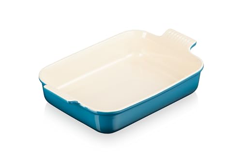 Image of Le Creuset Heritage Rectangular Dish, Stoneware, 32 cm, 2.31 kg, Deep Teal, 71102326420001