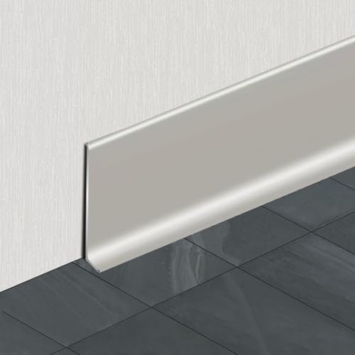 Lot de 10 plinthes en aluminium de 10 cm x 1 m pour murs, base de crique, parfaites pour la décoration d'intérieur et la décoration d'intérieur moderne...