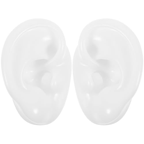 Abaodam リアルな質感シリカゲル製耳模型 耳かき練習用補助ツール アクセサリー陳列対応 耳掃除練習 鍼 訓練用 耳介形状モデル