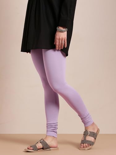 Image of TWIN BIRDS Tailored Cut and Classic Fit Super Stretchable Elastane Fabric Churidar Leggings for Women