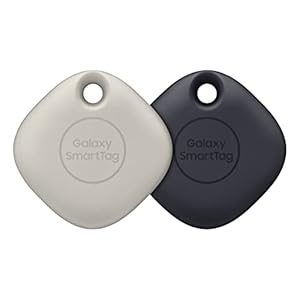SAMSUNG Galaxy SmartTag (2 Pack) Bluetooth Tracker & Item Locator for Keys, Wallets, Luggage & More, (Oatmeal + Black…