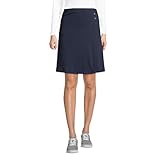 Lands' End Uniform Solid Knit Skort Above The Knee Classic Navy Womens Regular 16