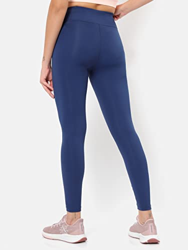 Image of CULT Women's Solid Polyester 4-Way Stretch, AbsoluteFit Training Tights, Moisture-Wicking, Leggings for Sports, Gym, Active Wear