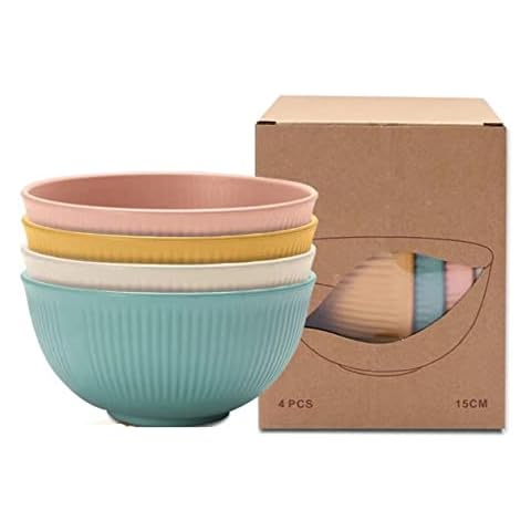 Juego de 4 cuencos de plástico irrompibles Yongheng para pasta y frutas Cover