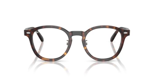 Ray-Ban RX5443D Square Prescription Eyewear Frames, Havana/Demo Lens, 49 mm