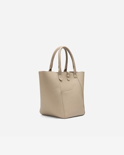 Image of NEWBELLA Women's Bucket Bag-Vegan Leather Vintage Shoulder Purse with Adjustable Crossbody Strap & Inner Pouch (Apricot Bucket)