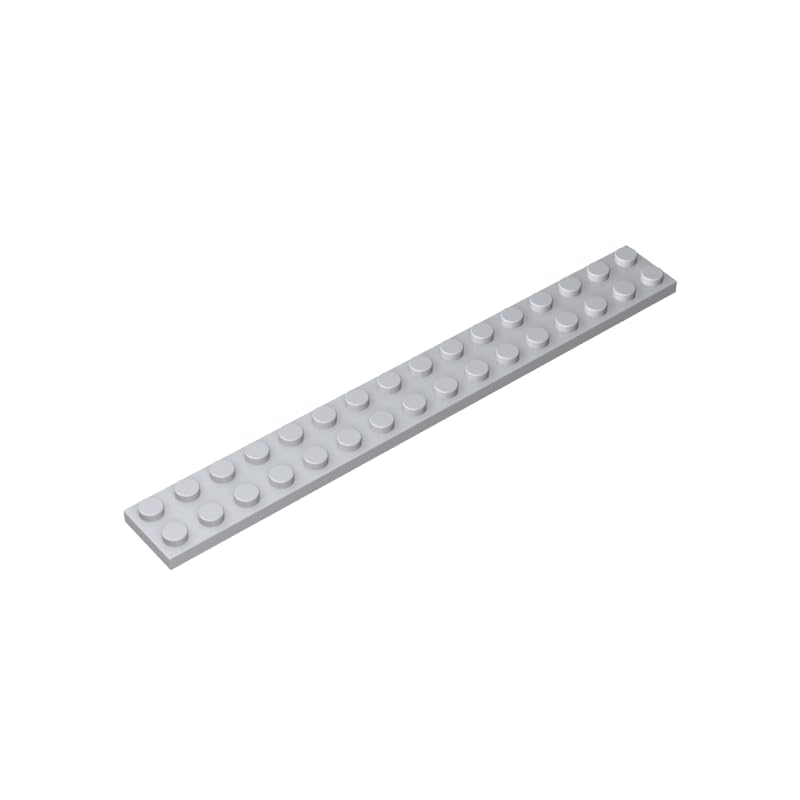 4282 Plate 2X16 10 Pieces High-Precision MOC Building Bricks Replacement Parts Compatible with Lego bricks GDS-517 gray white