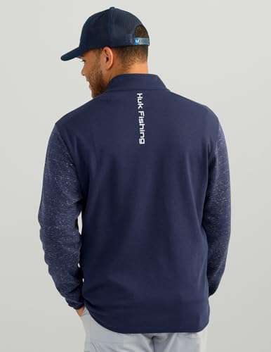 HUK Men's Ottoman Heather 1/4 Zip, Performance Fishing Pullover2