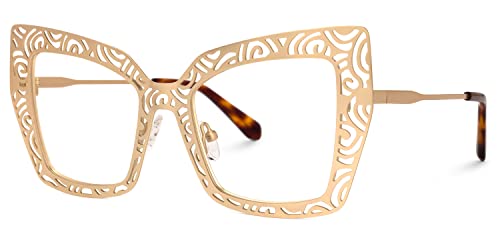 Image of VOOGLAM Square Blue Light Glasses for Women Anti UV Eyestrain Dry Eyes Computer Phone TV Eyewear