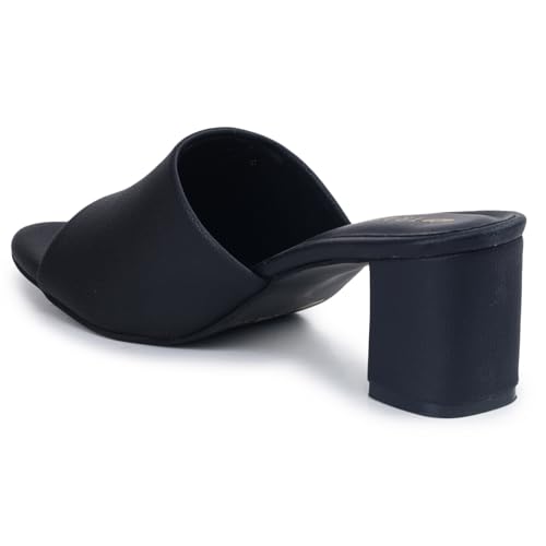 Image of TRASE Women's Slip-On Block Heels Sandals| Fashionable Sandals for Women & Girls | Light weight, Soft Footbed, Comfortable & Stylish - (47068)