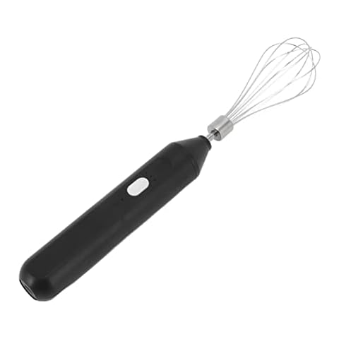 Electric Egg Beater Whisks USB Charging Stainless Steel Whisk Cordless Hand Mixer (Black) Cover