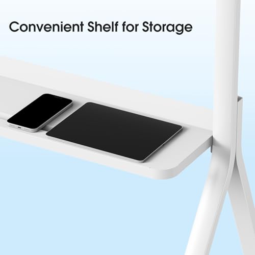 Image of Mobile Stand for 43 inch- 75'' Smart Board, Heavy Duty Rolling TV Stand with Locable Wheels, Height Adjustable Holds up to 300lbs, Whiteboard Portable Cart on Wheels