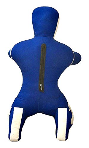 LEATHERAY MMA Jiu Jitsu Judo Punching Bag Grappling Dummy Blue Canvas-70 inches-Unfilled