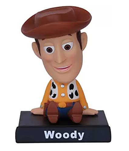 Image of AUGEN Super Hero Woddy Action Figure Limited Edition Toy Story Bobblehead with Mobile Holder for Car Dashboard, Office Desk & Study Table (Pack of 1)