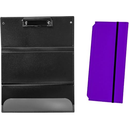 ITMEAT 折りたたみ式クリップボード 抗菌加工 軽量 医療・オフィス用 (パープル)