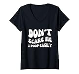 Photo Gallery donna don t scare me i poop facilmente divertente halloween poop joke maglietta con collo a v Photo Gallery donna don t scare me i poop facilmente divertente halloween poop joke maglietta con collo a v