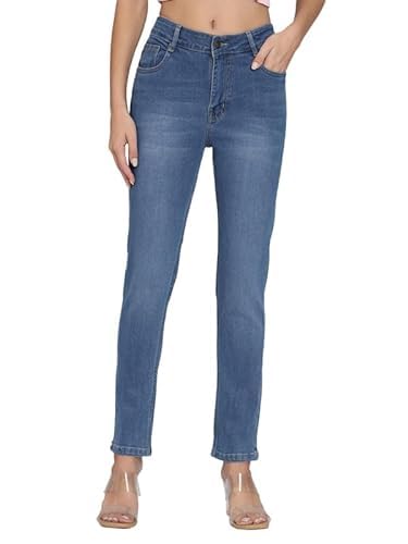 CIPPY Regular Straight Fit High Rise Stretchable Jeans for Women