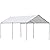 Outsunny 10'x20' Carport Heavy Duty Galvanized Car Canopy with Included Anchor Kit, 3 Reinforced Steel Cables, White