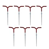 [GeRRiT] 7個 ペグネジ 氷釣りテントネイル テント固定ネイル Y字型 釣りロッドホルダー アイス 道具